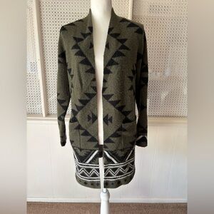 Women’s FRYE Cozy Southwestern Aztec Open Front Cardigan